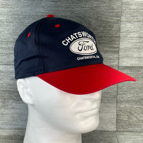 Cobra Chatsworth Ford Georgia Double Snapback Trucker Hat Dad Cap Blue Red OSFA - Picture 1 of 13